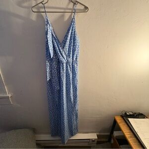 SHEIN Blue Polka Dot Maxi Dress size medium